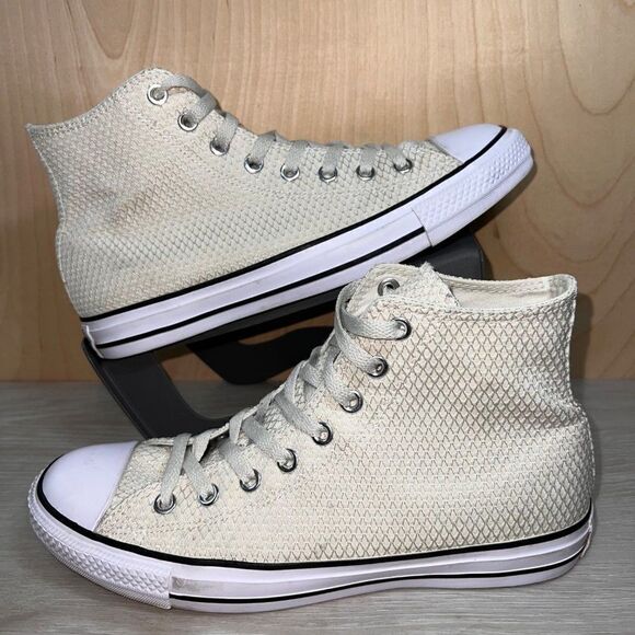Converse Chuck Taylor CT All Star High Hautelook Texture Off White Women's 10 - Picture 1 of 11